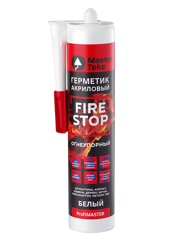 Герметик акриловый MASTERTEKS PROFIMASTER FIRESTOP огнеупорный