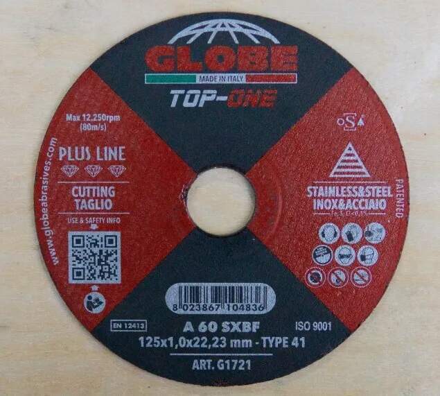 Отрезной круг GLOBE TOP-ONE 125×1,0×22.2 A60SX