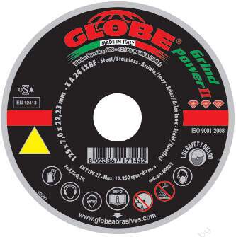 Зачистной круг GLOBE GRIND POWER II 125×6,5х22,2